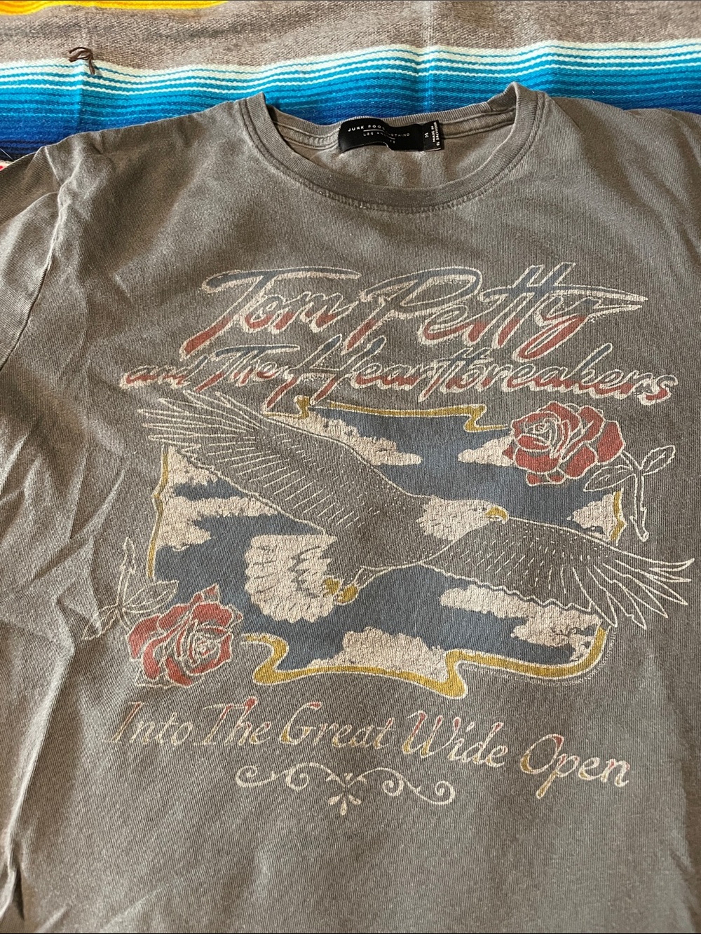Junk Food Clothing Gray Tom Petty Eagle Graphic Tee (unisex)
